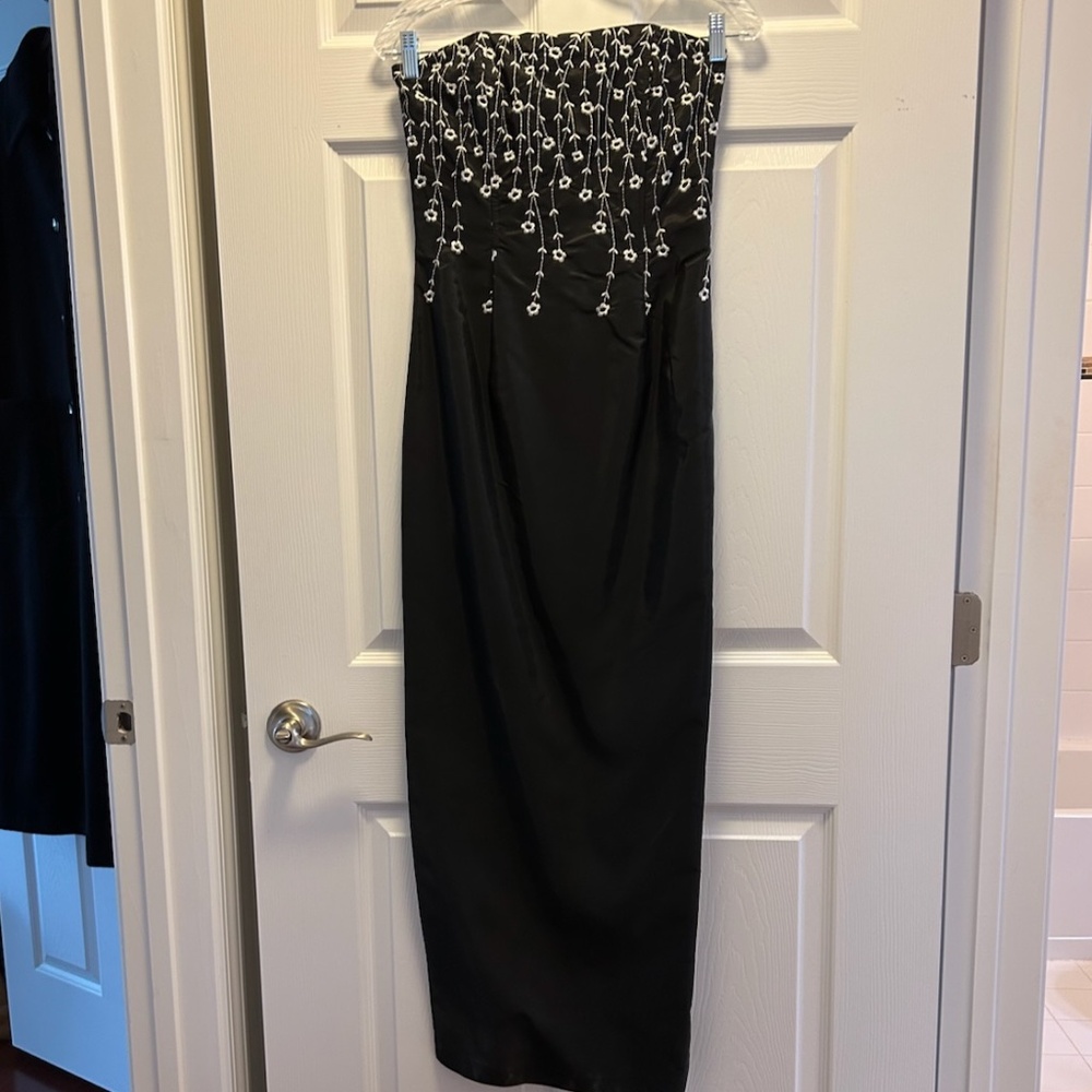 Jessica McLintock - Long Black Strapless Gown, Size 3 - NWT